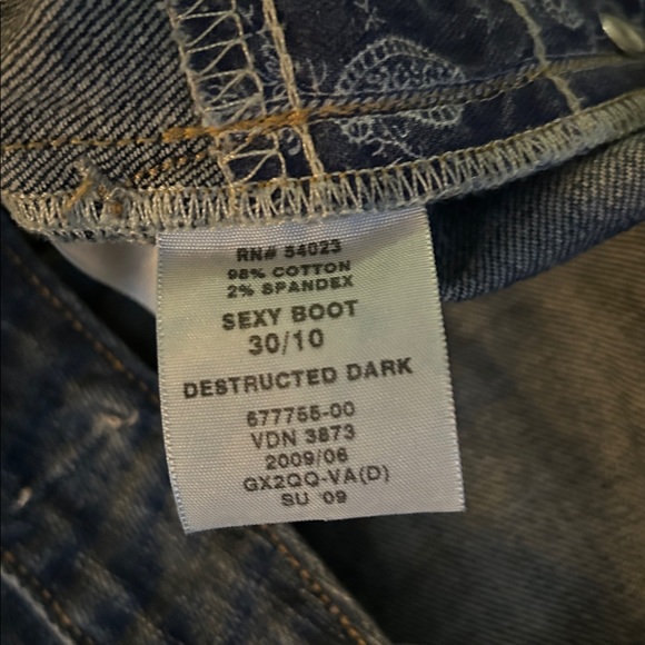 Levi's Deconstructed Dark Blue Sexy Boot Jeans - Picture 4 of 7